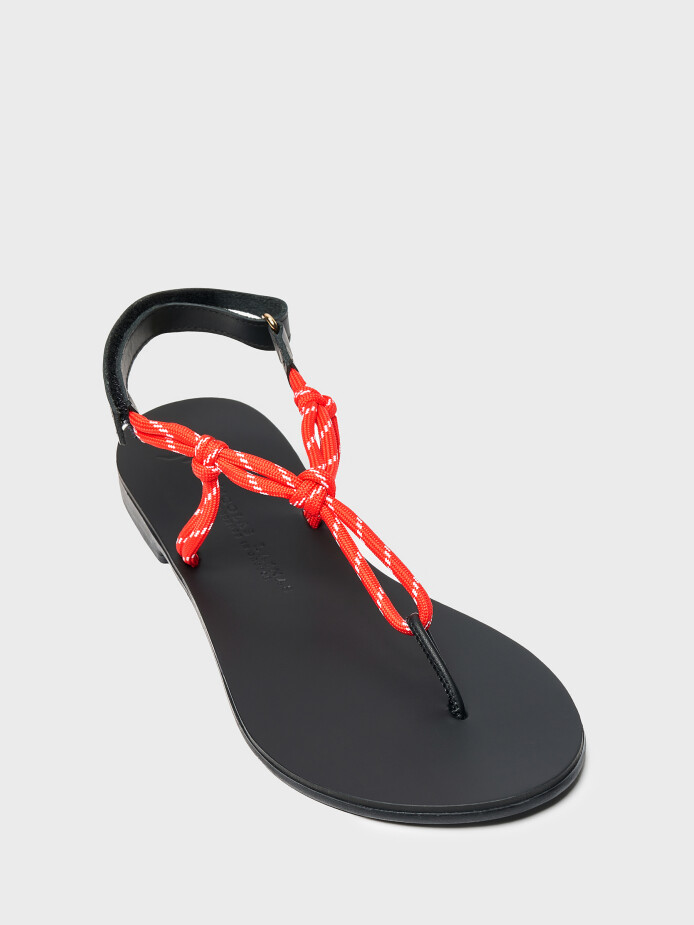 35163 KADIN SANDALET KIRMIZI - (1)