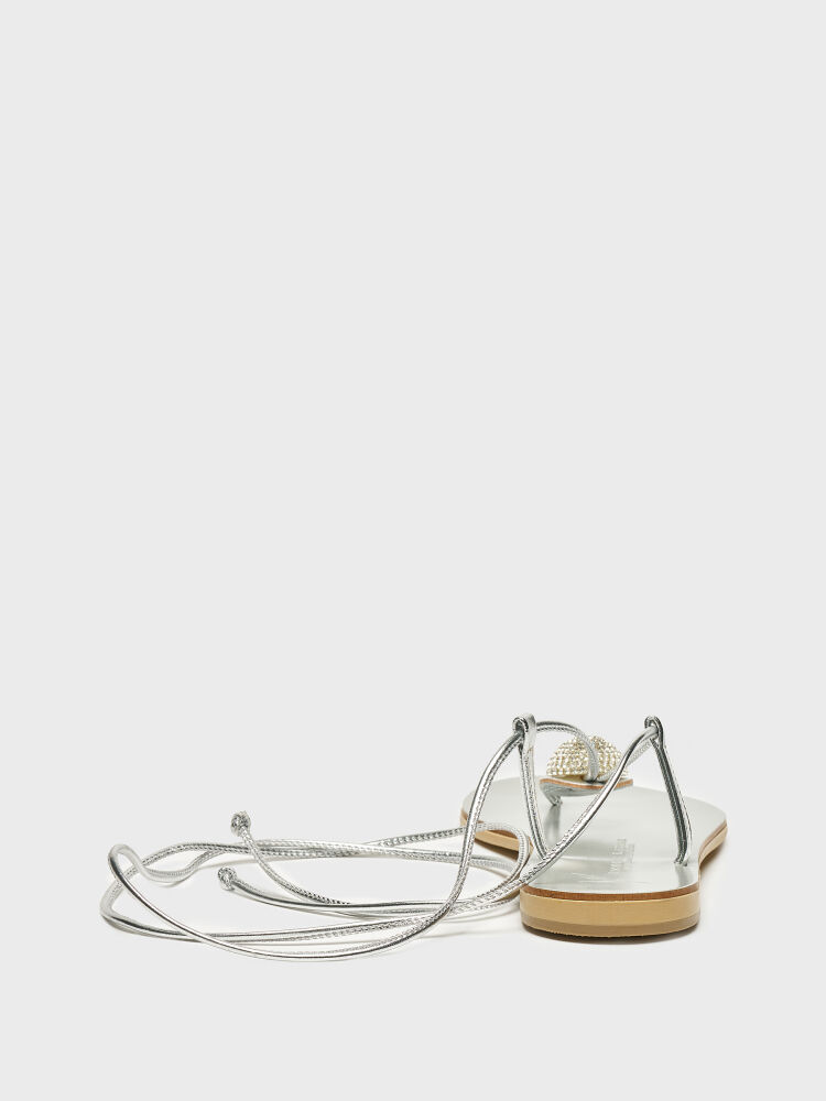 35165 KADIN SANDALET GÜMÜŞ - 4