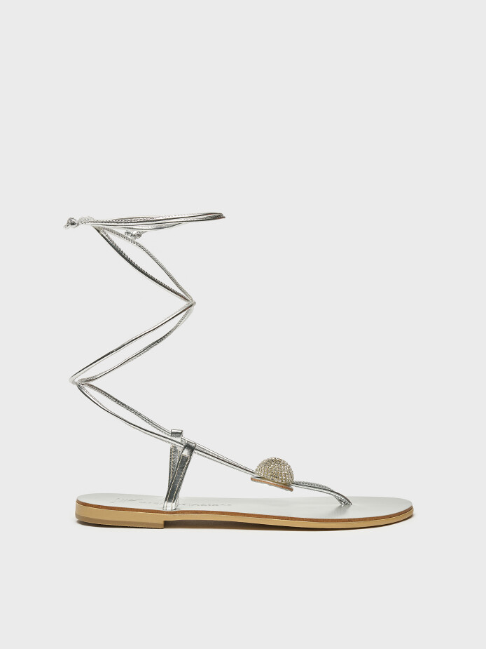 35165 KADIN SANDALET GÜMÜŞ - 