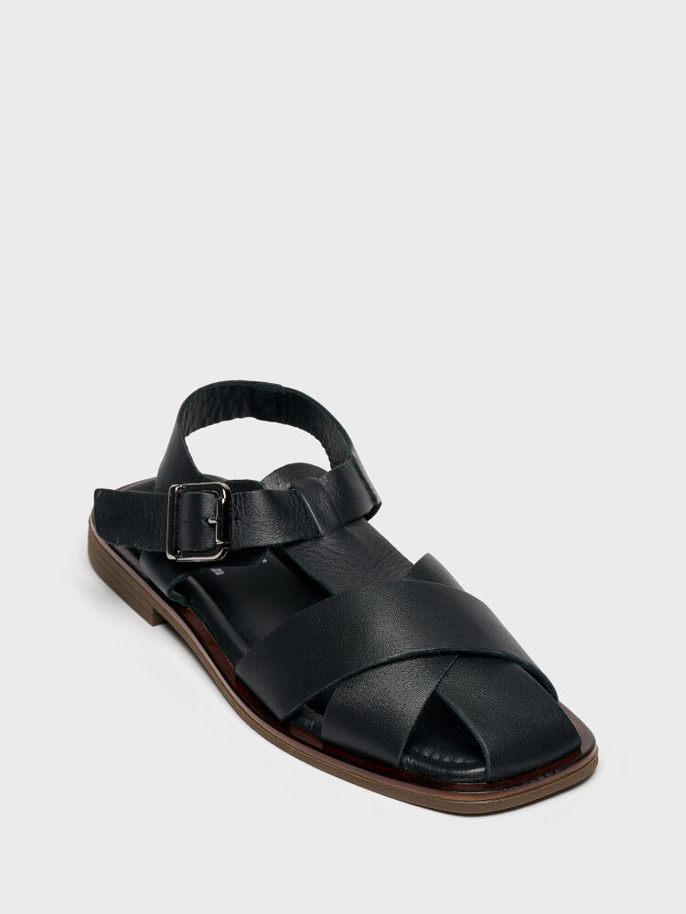 35170 KADIN SANDALET SİYAH - 2