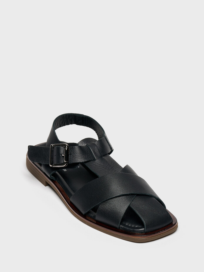 35170 KADIN SANDALET SİYAH - (1)