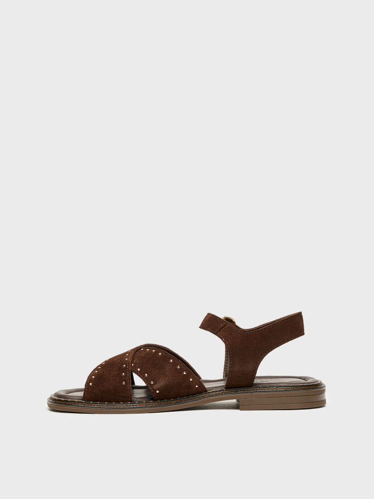 35172 KADIN SANDALET KAHVE SÜET - 3