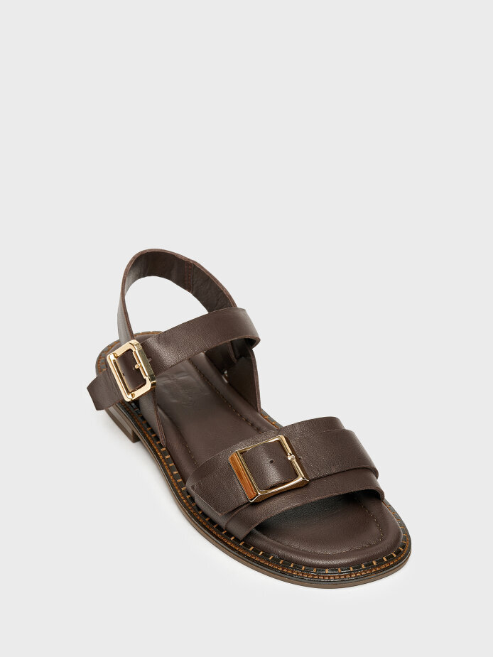 35173 KADIN SANDALET KAHVE - (1)