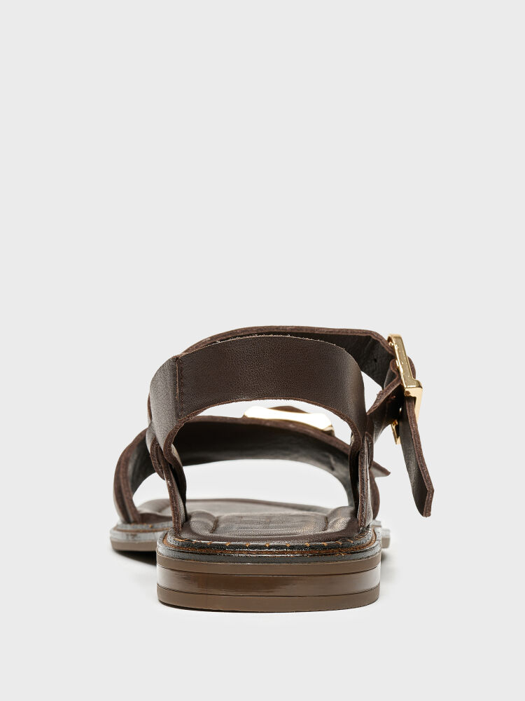 35173 KADIN SANDALET KAHVE - 4