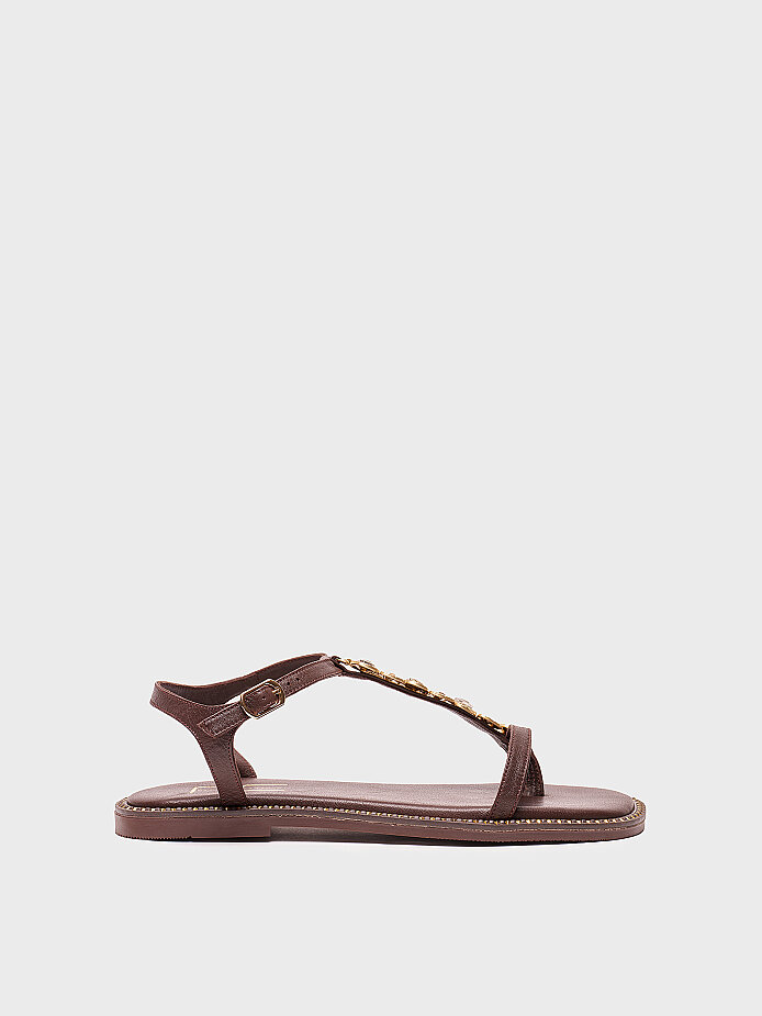 35177 KADIN SANDALET KAHVE - 