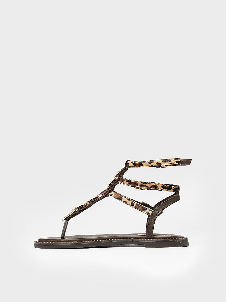 35178 KADIN SANDALET KAHVE/LEOPAR - 3