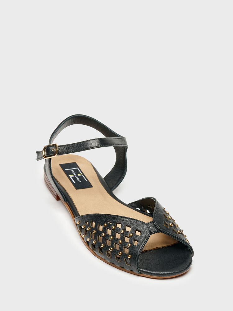 35179 KADIN SANDALET SİYAH - 2