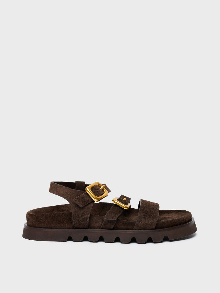 35190 KADIN SANDALET KAHVE SÜET - 1