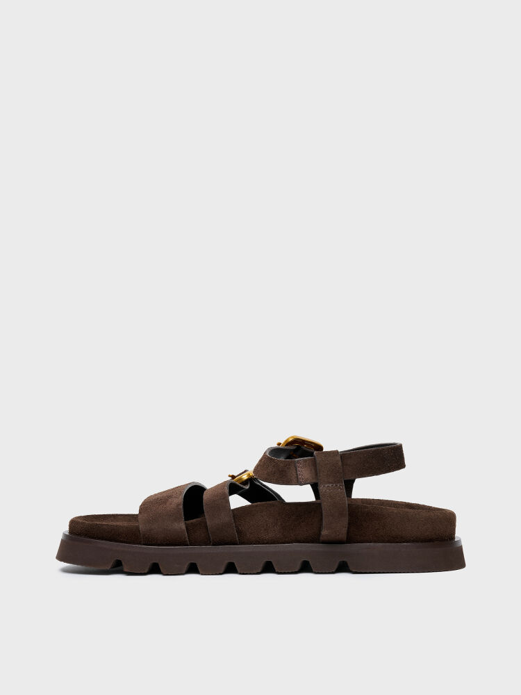 35190 KADIN SANDALET KAHVE SÜET - 3