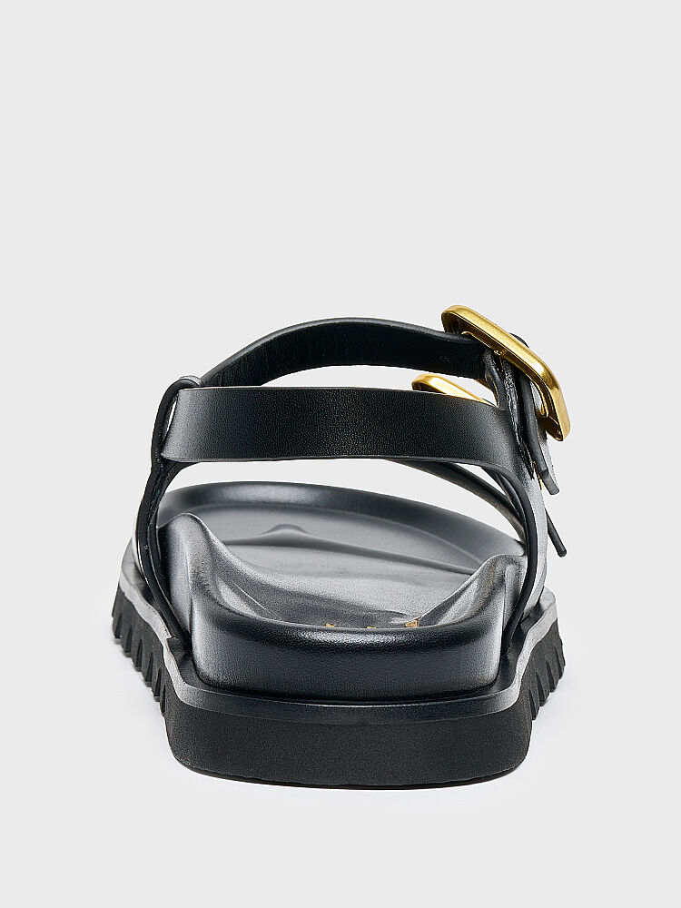 35190 KADIN SANDALET SİYAH - 4