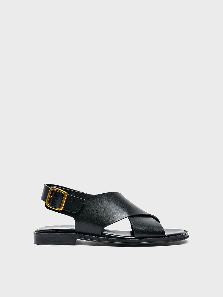 35191 KADIN SANDALET SİYAH - 1