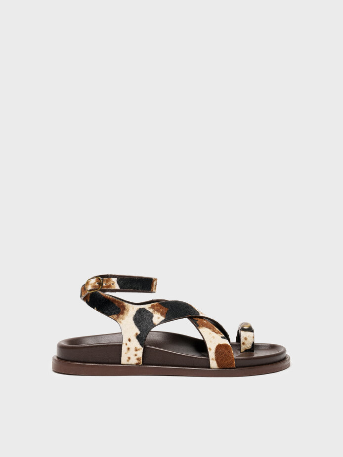 35193 KADIN SANDALET KAHVE TAY 