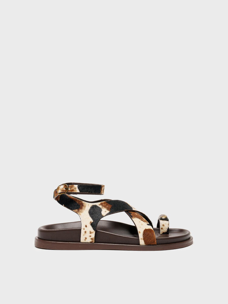 35193 KADIN SANDALET KAHVE TAY - 1