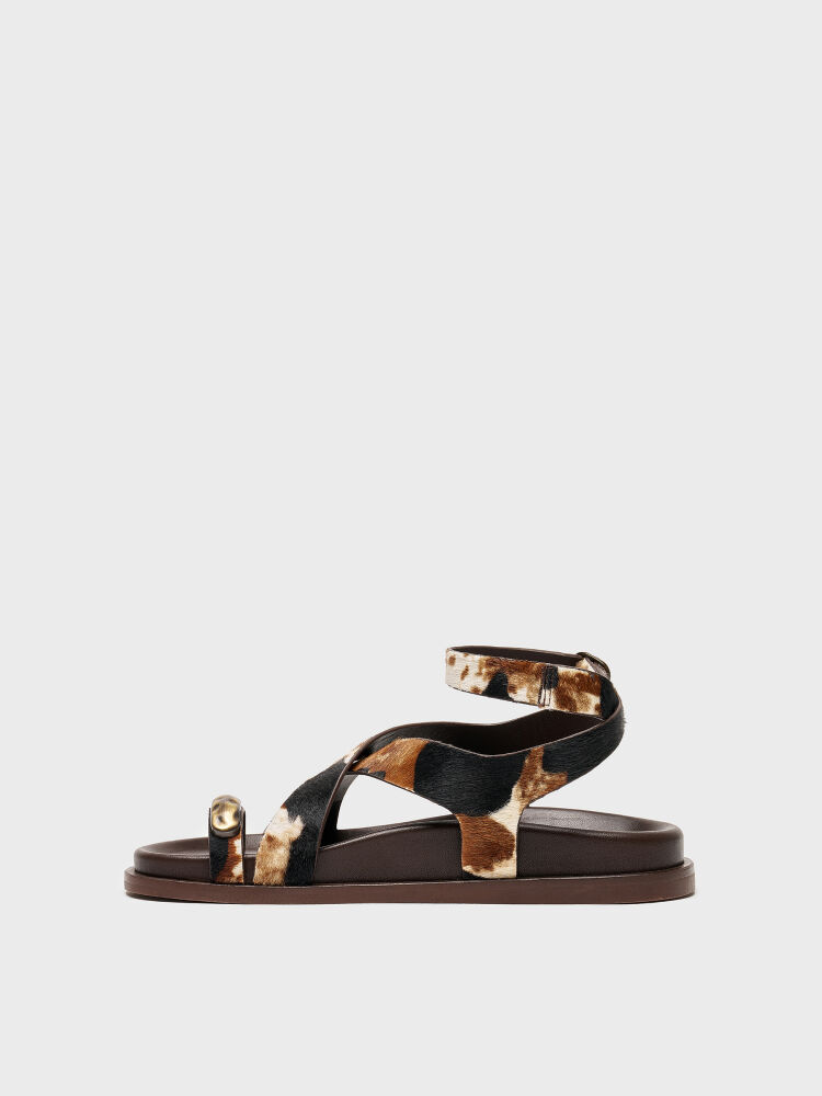 35193 KADIN SANDALET KAHVE TAY - 3