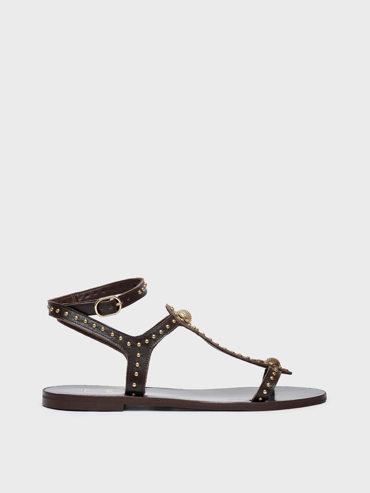 35195 KADIN SANDALET KAHVE - 1