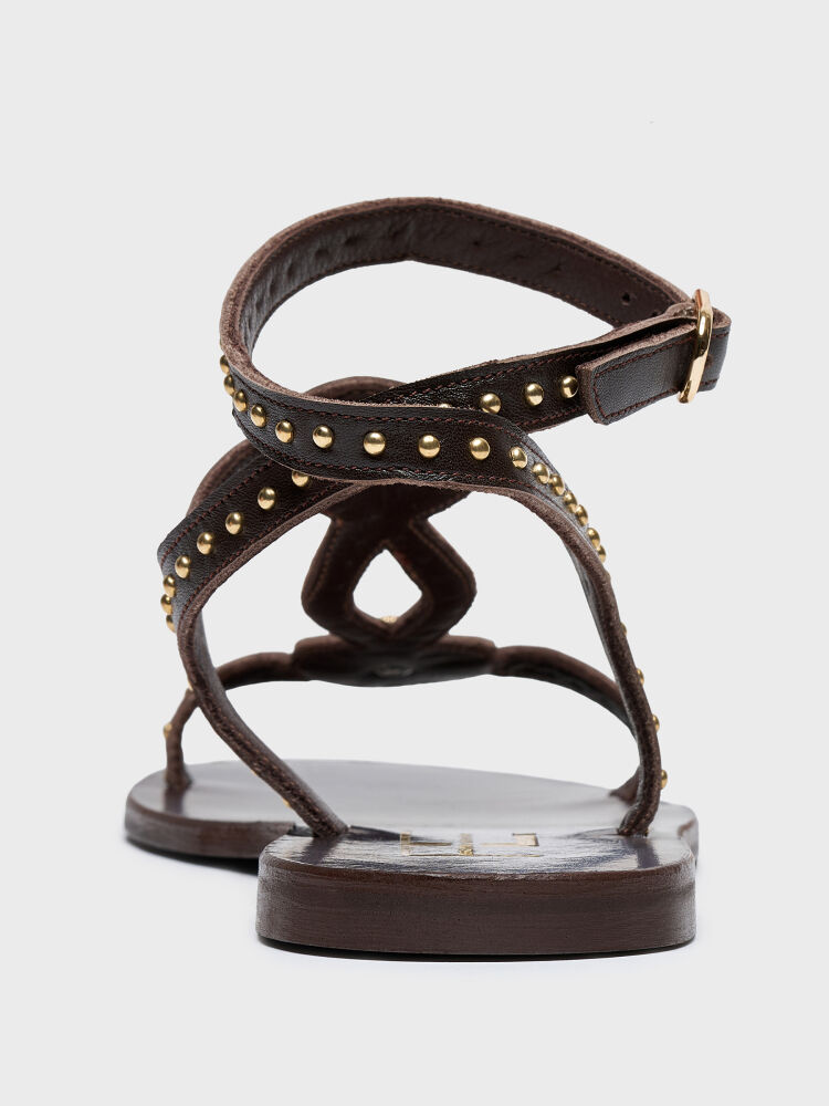 35195 KADIN SANDALET KAHVE - 4