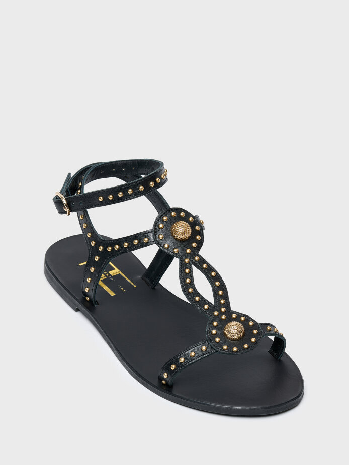 35195 KADIN SANDALET SİYAH - (1)