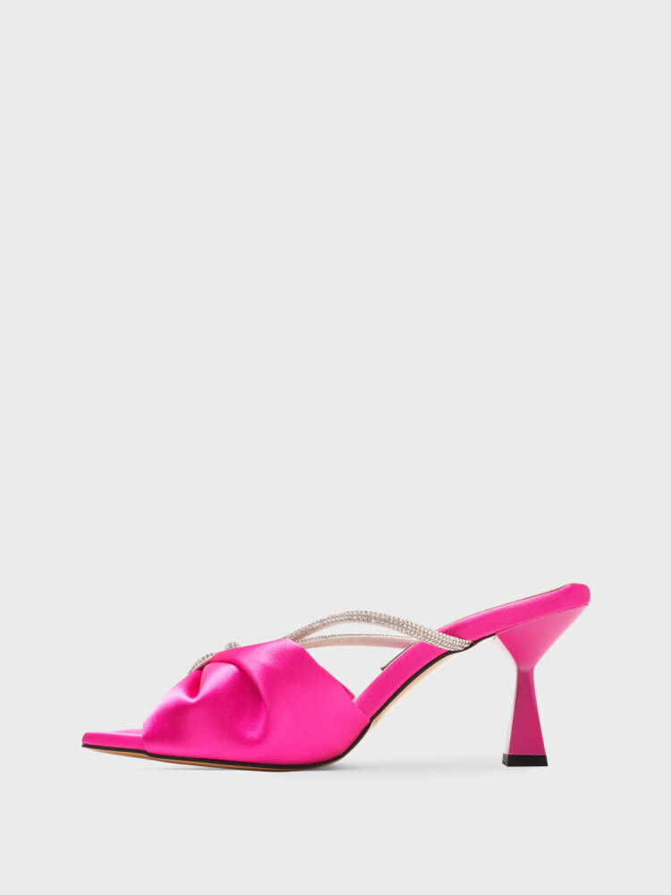 40072 KADIN TERLİK PEMBE SATEN - 3