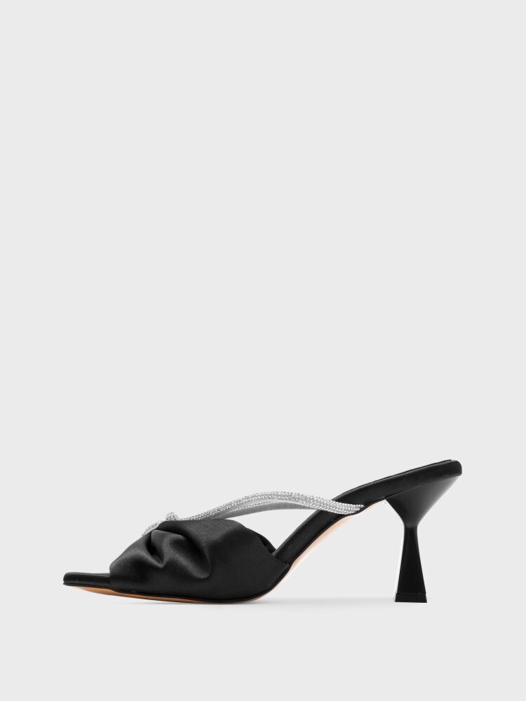 40072 KADIN TERLİK SİYAH SATEN - 3