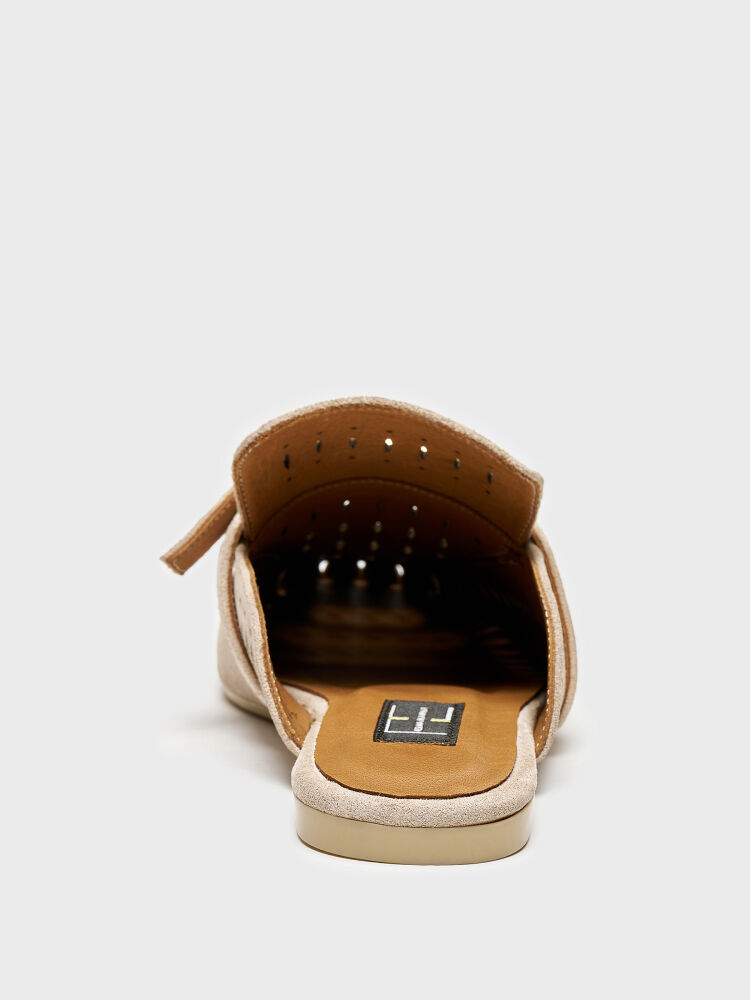 40105 KADIN TERLİK KUM SÜET - 4