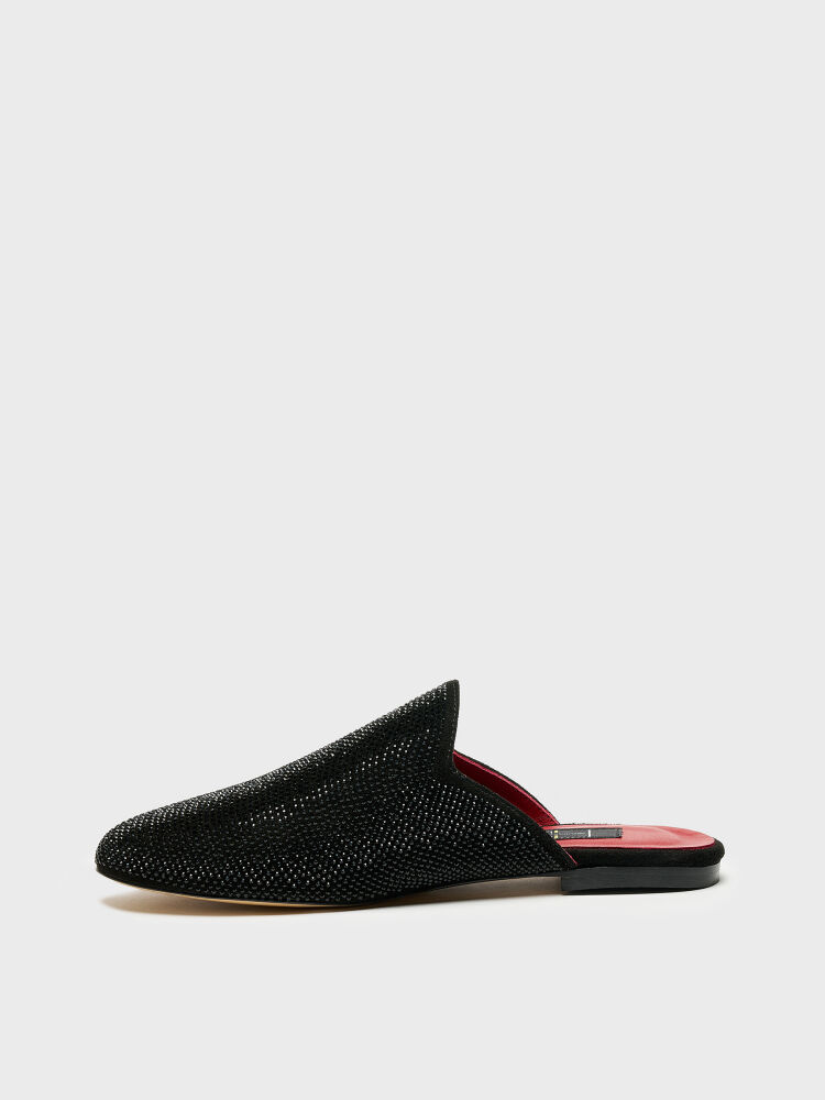 40113 KADIN TERLİK SİYAH SÜET - 3