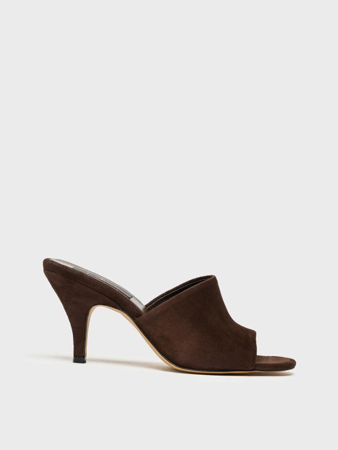 40127 KADIN TOPUKLU TERLİK KAHVE SÜET 