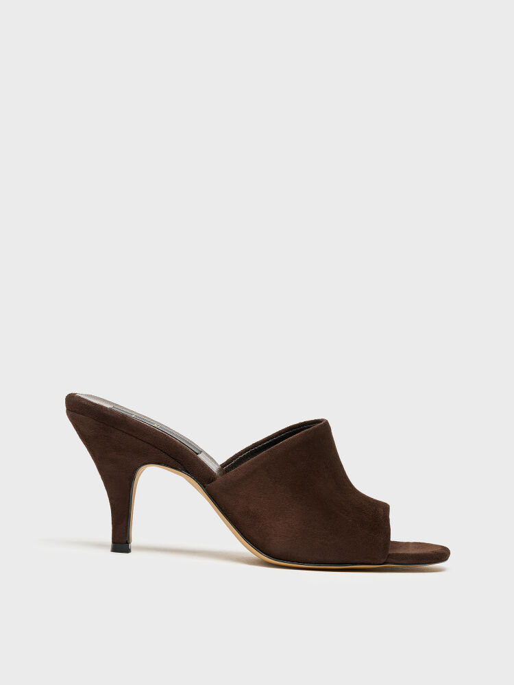 40127 KADIN TOPUKLU TERLİK KAHVE SÜET - 1