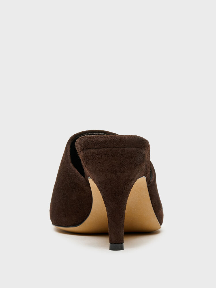 40127 KADIN TOPUKLU TERLİK KAHVE SÜET - 4