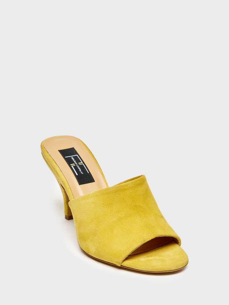 40127 KADIN TOPUKLU TERLİK SARI SÜET - 2