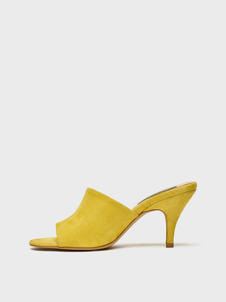 40127 KADIN TOPUKLU TERLİK SARI SÜET - 3