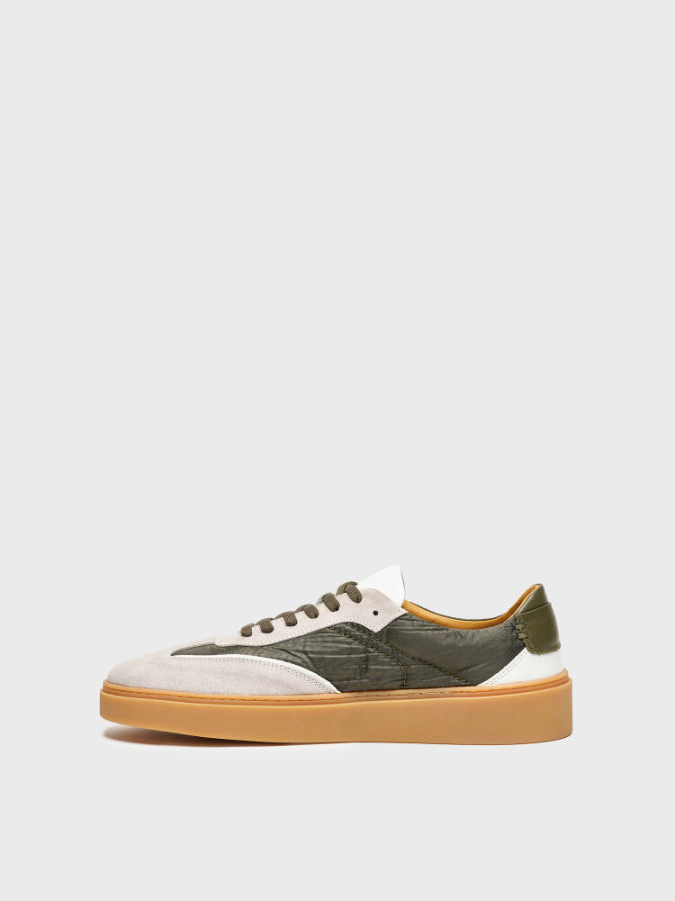 50235 ERKEK AYAKKABI BUZ SÜET/HAKİ KUMAŞ - 3