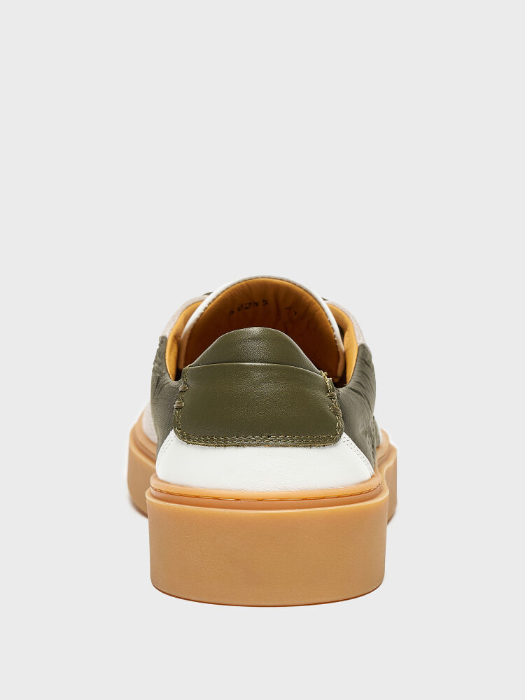 50235 ERKEK AYAKKABI BUZ SÜET/HAKİ KUMAŞ - 4