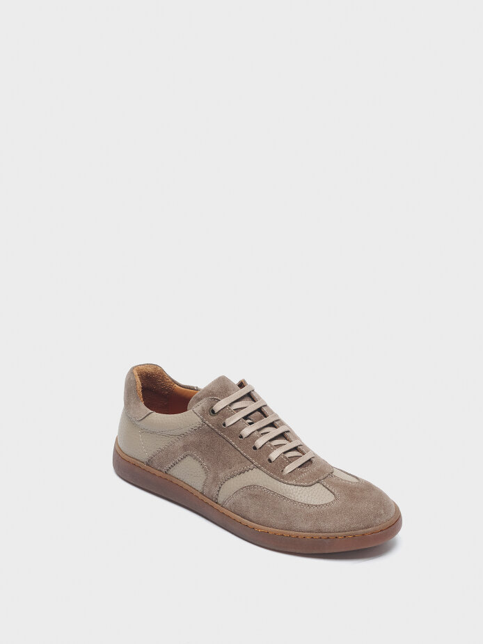 50247 ERKEK AYAKKABI SNEAKER VİZON SÜET - (1)