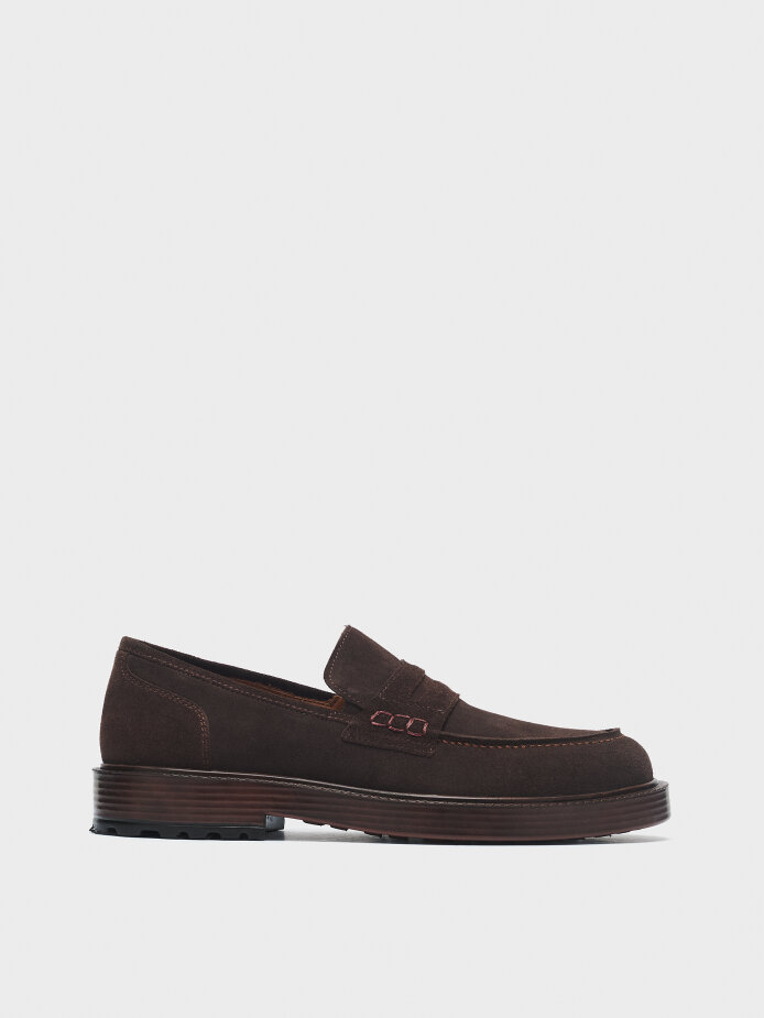 50251 ERKEK AYAKKABI LOAFER KAHVE SÜET 