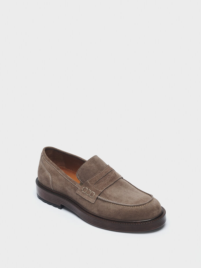 50251 ERKEK AYAKKABI LOAFER VİZON SÜET - (1)
