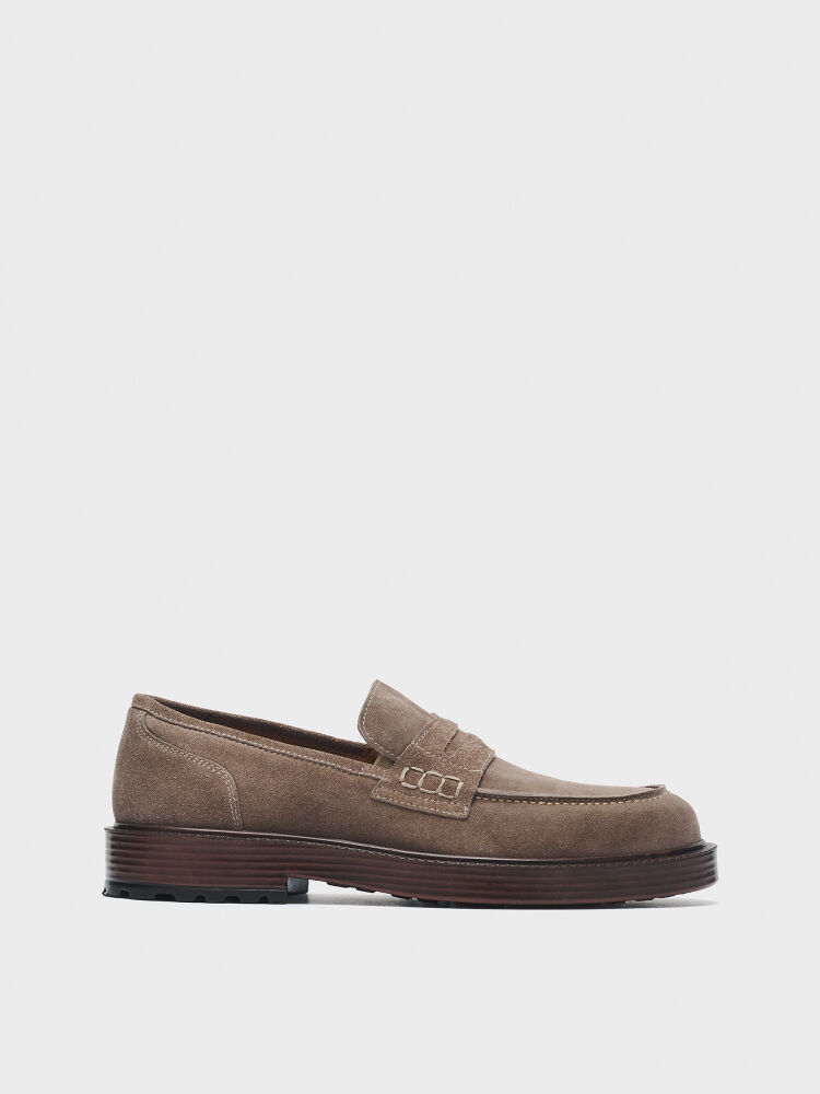 50251 ERKEK AYAKKABI LOAFER VİZON SÜET - 1
