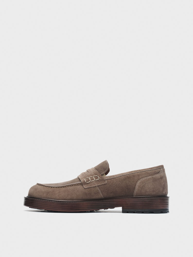 50251 ERKEK AYAKKABI LOAFER VİZON SÜET - 3