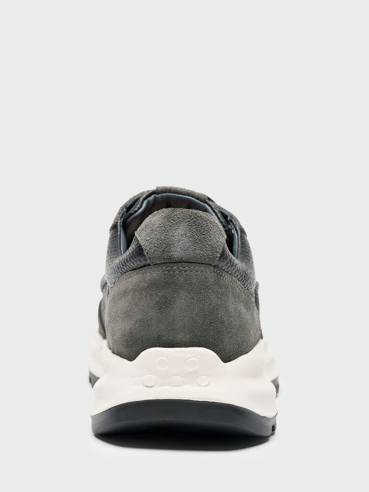 50254 ERKEK AYAKKABI SİYAH DERİ/ANTRASİT SÜET - 4