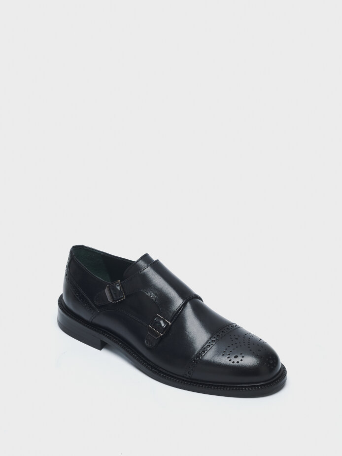 50257 ERKEK AYAKKABI LOAFER LACİVERT DERİ - (1)