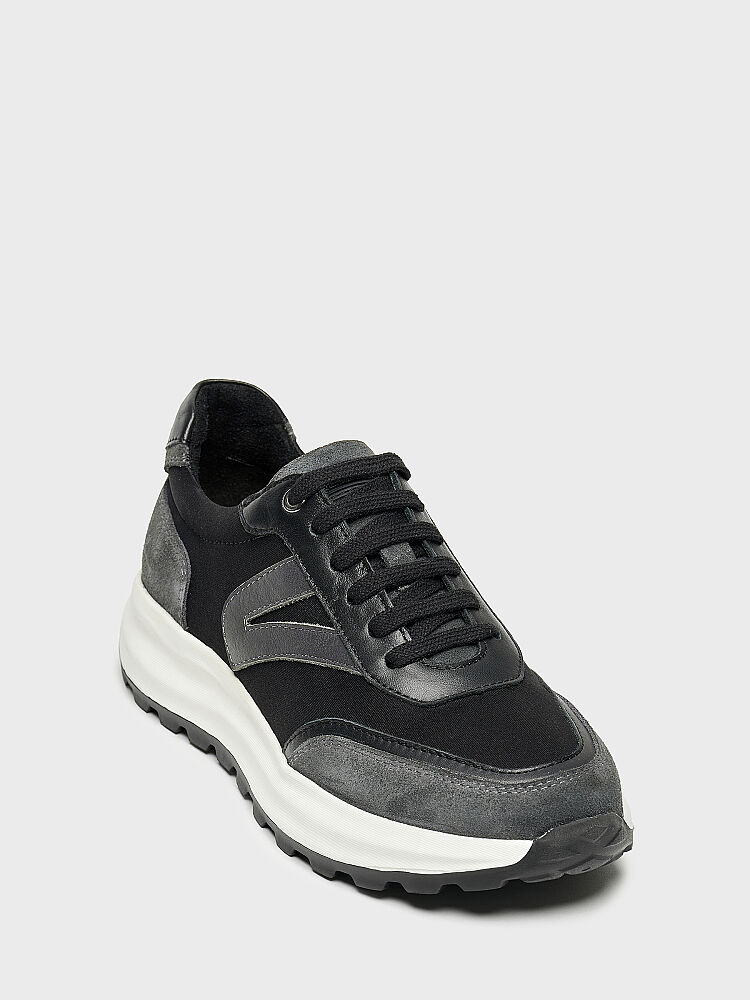 50263 ERKEK SNEAKER AYAKKABI ANTRASİT SÜET/SİYAH - 2