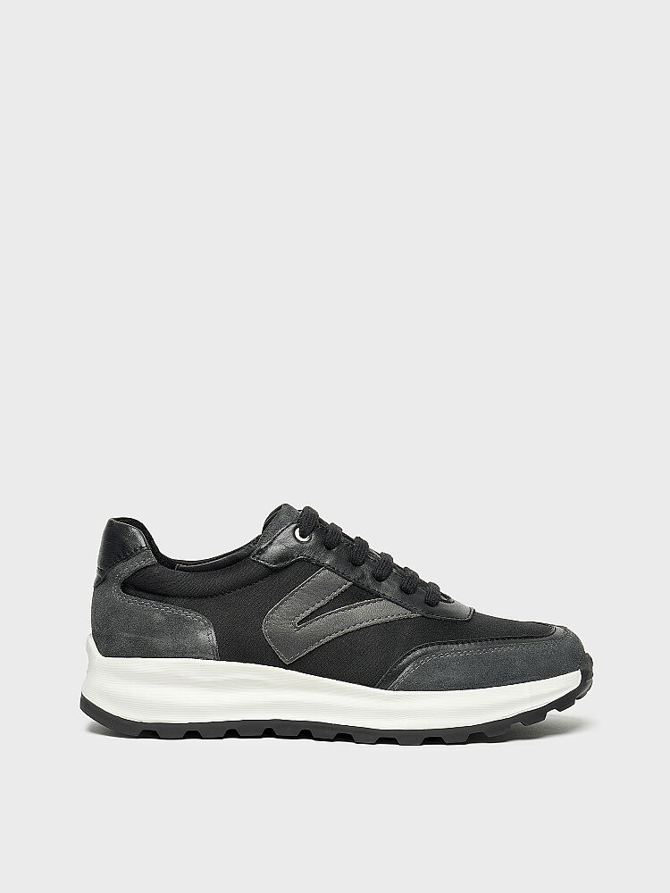 50263 ERKEK SNEAKER AYAKKABI ANTRASİT SÜET/SİYAH - 1