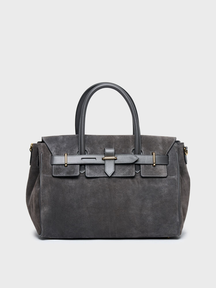 55126 KADIN VERA ÇANTA ANTRASİT SÜET - 1