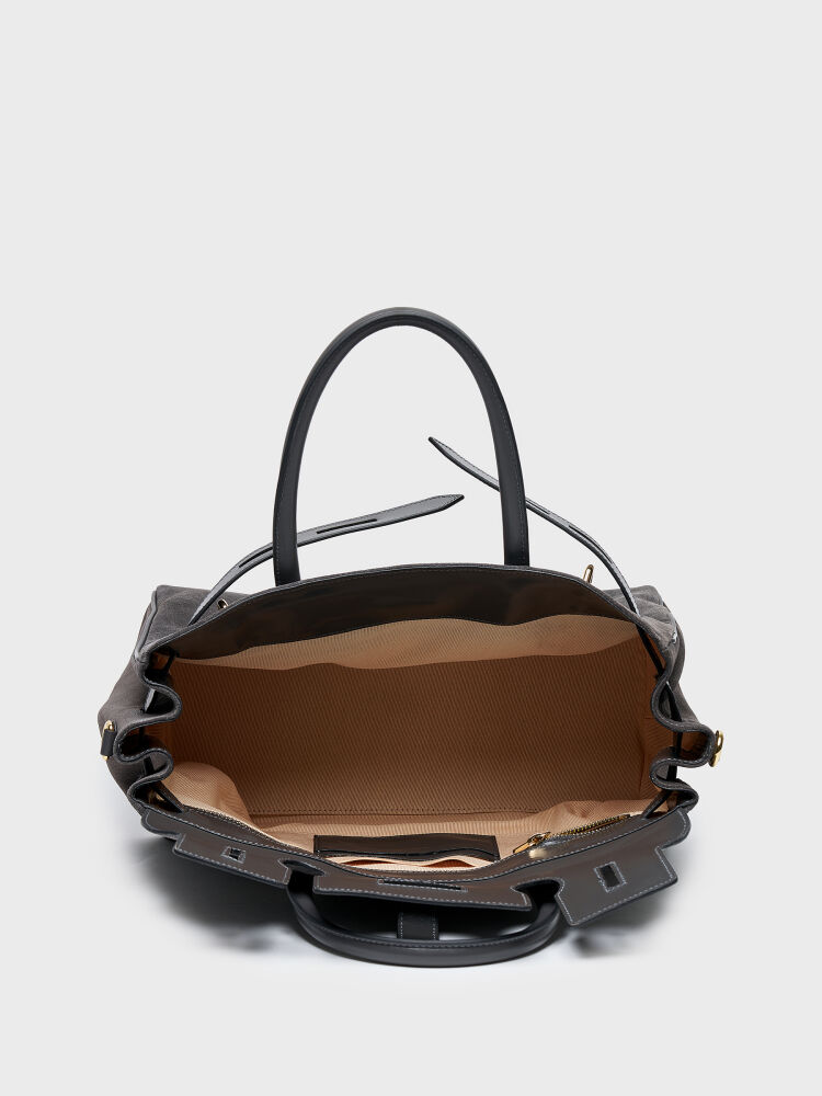 55126 KADIN VERA ÇANTA ANTRASİT SÜET - 4