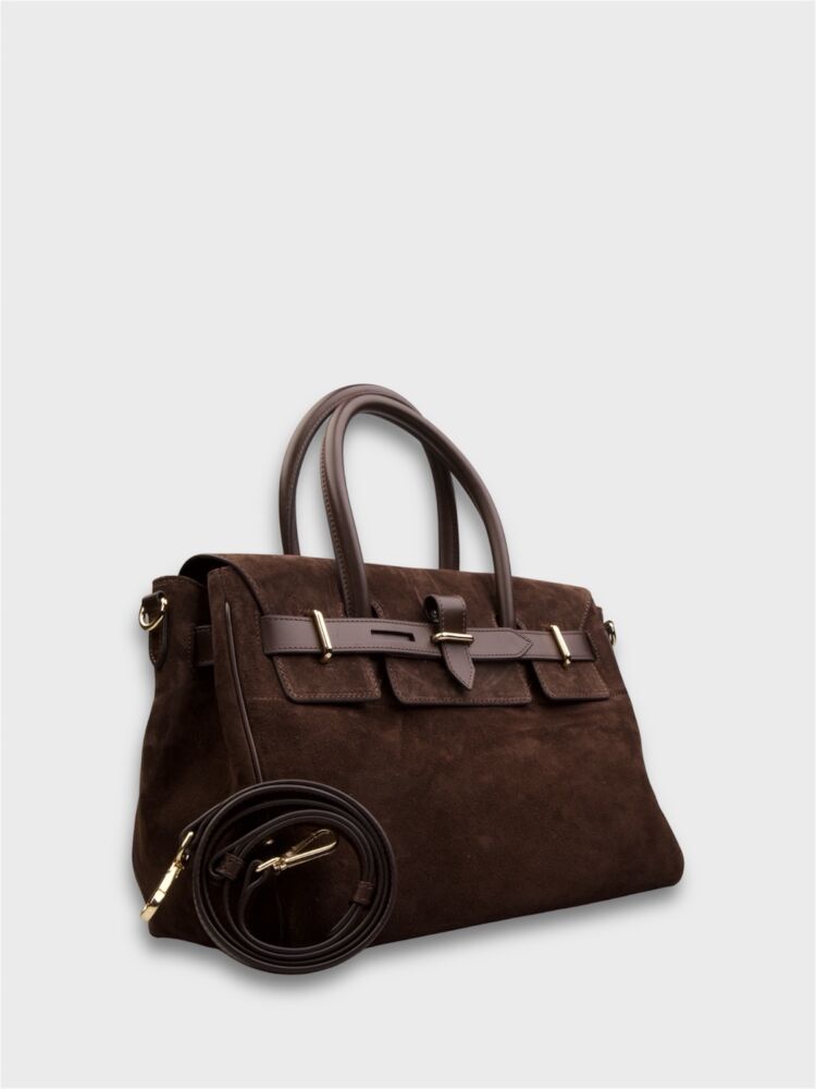 55126 KADIN VERA ÇANTA KAHVE SÜET - 1