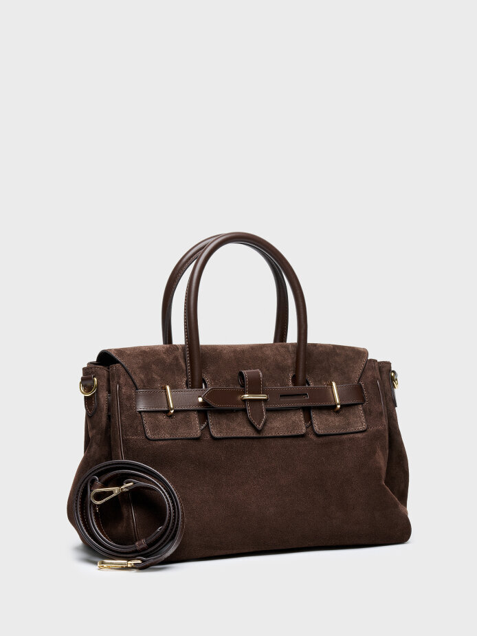 55126 KADIN VERA ÇANTA KAHVE SÜET - (1)