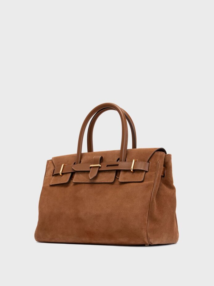 55126 KADIN VERA ÇANTA TABA SÜET - (1)