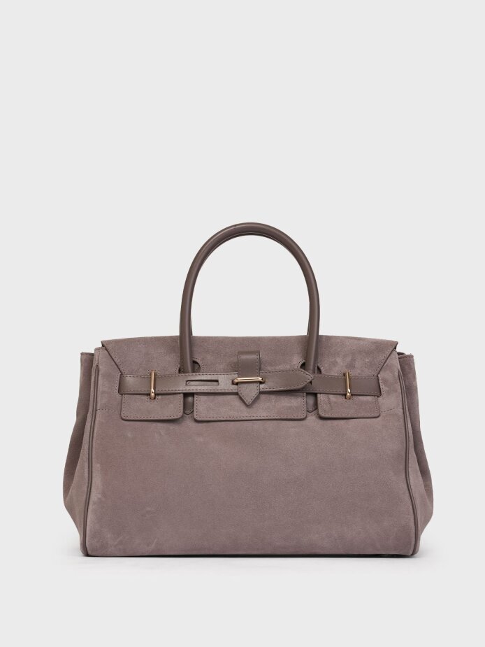 55126 KADIN VERA ÇANTA VİZON SÜET - 