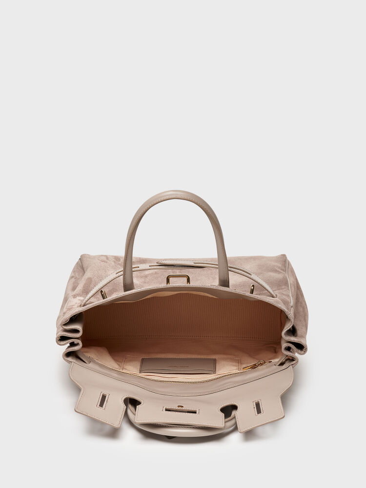 55126 KADIN VERA ÇANTA VİZON SÜET - 5