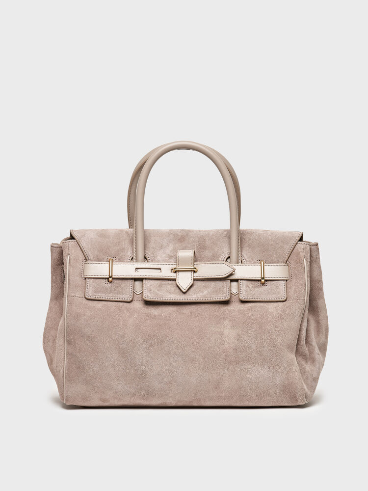 55126 KADIN VERA ÇANTA VİZON SÜET - 1