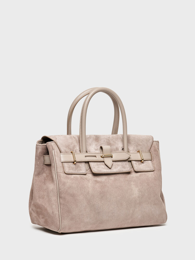 55126 KADIN VERA ÇANTA VİZON SÜET - 2